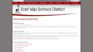 
                            8. Infinite Campus Parent Portal - East Islip School District