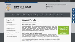 
                            1. Infinite Campus Parent Portal - Francis Howell School District