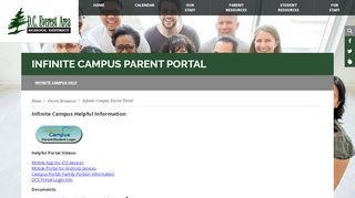 
                            1. Infinite Campus Parent Portal / Infinite Campus Help