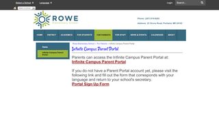 
                            8. Infinite Campus Parent Portal - Rowe Elementary School