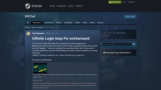 
                            1. Infinite Login loop Fix workaround - Steam Community