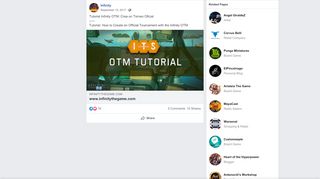 
                            4. Infinity - Tutorial Infinity OTM: Crea un Torneo Oficial... | Facebook