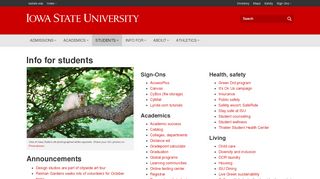 
                            7. Info for students | Iowa State University