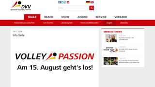 
                            3. Info-Seite Volleyball-Portal VolleyPassion - Deutscher Volleyball ...