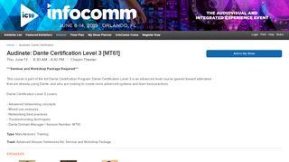 
                            8. InfoComm 2019 Session Directory | InfoComm 2019