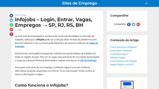 
                            3. Infojobs – Login, Entrar, Vagas, Empregos → SP, …