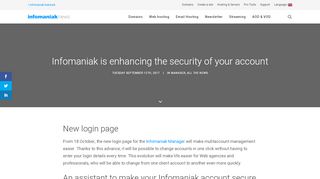 
                            9. Infomaniak is enhancing the security of your account