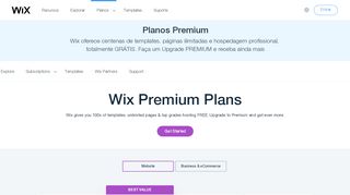 
                            5. Informações de Preços, Cupons e Upgrade para Premium | WIX