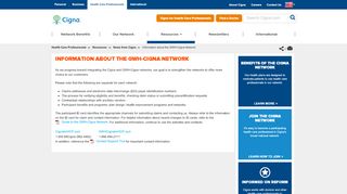 
                            8. Information about the GWH-Cigna Network