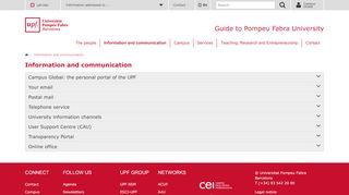 
                            4. Information and communication - Guide to Pompeu Fabra ...