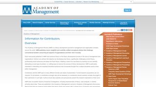 
                            9. Information for Contributors - Academy of Management