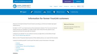 
                            4. Information for former YourLink customers - Xplornet