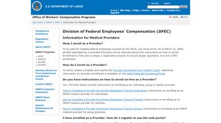 
                            4. Information for Medical Providers - Division of Federal ...