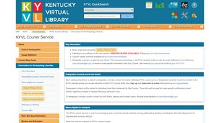 
                            5. Information for Participating Libraries - KYVL Courier ...
