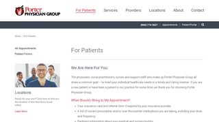 
                            10. Information for Patients | Porter Physician Group | Northern ...