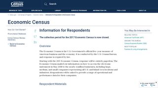 
                            4. Information for Respondents to the Economic Census - Census Bureau