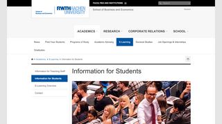 
                            2. Information for Students - RWTH AACHEN UNIVERSITY ...