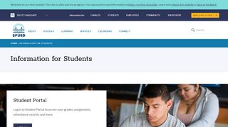 
                            7. Information for Students | SFUSD