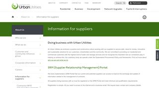 
                            1. Information for suppliers - Queensland Urban Utilities