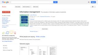 
                            9. Information management: The evaluation of information systems ...
