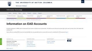 
                            3. Information on EAD Accounts | UBC Information …