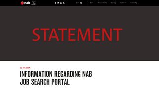 
                            5. Information regarding NAB Job Search portal | NAB News