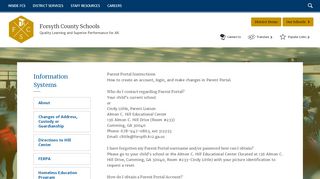 
                            5. Information Systems / Parent Portal - Forsyth County Schools