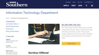 
                            8. Information Technology Department | Southern …