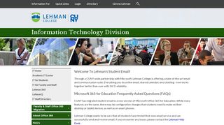 
                            7. Information Technology Division - Lehman College