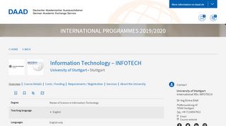 
                            9. Information Technology – INFOTECH - DAAD