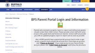 
                            5. Information Technology / Parent Portal - Buffalo Public Schools