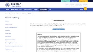 
                            7. Information Technology / Parent Portal Login - Buffalo Public Schools