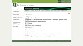 
                            5. Information Technology : University of Vermont