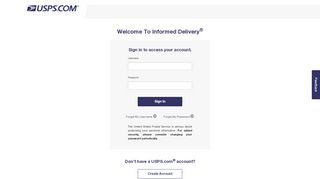 
                            2. Informed Delivery - USPS.com® - Sign In