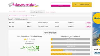 
                            8. Infos und Bewertungen zum Reiseveranstalter Jahn …