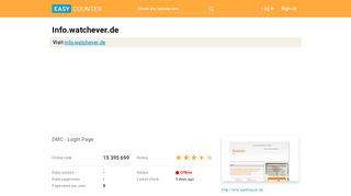 
                            3. Info.watchever.de: DMC - Login Page - Easy Counter