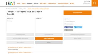 
                            5. infrest - Infrastruktur eStrasse GmbH at the IFAT 2018