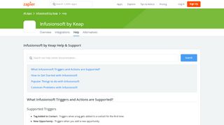 
                            6. Infusionsoft by Keap - Integration Help & Support | Zapier