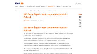 
                            7. ING Bank Śląski - best commercial bank in Poland | ING