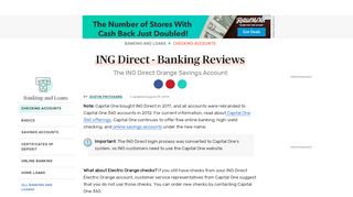 
                            9. ING Direct Accounts: Moved Over to Capital One 360 - The Balance