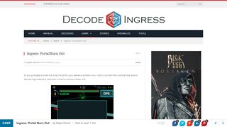 
                            3. Ingress: Portal Burn Out - DeCode Ingress