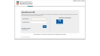 
                            5. Inici sessió - Identificació UB - Universitat de Barcelona