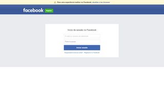 
                            9. Iniciar sessão no Facebook | Facebook
