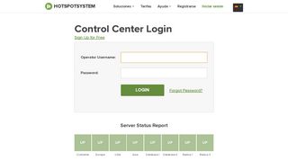 
                            2. Inicio de sesión al centro de control - HotspotSystem