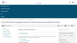 
                            4. Initial Configuration - Cisco