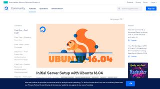 
                            1. Initial Server Setup with Ubuntu 16.04 | DigitalOcean