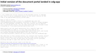 
                            6. Initial version of the document portal landed in xdg-app - Mailing Lists