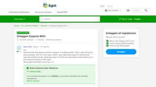 
                            3. Inloggen Experia WiFi | KPN Community