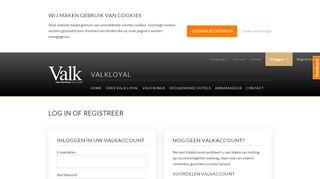 
                            7. Inloggen of registeren - ValkLoyal