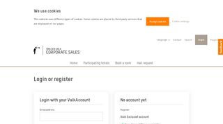 
                            9. Inloggen of registeren - Van der Valk Corporate Sales